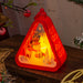 Triangle light red snowman