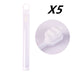 5pcs Wavy white