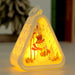 Triangle light white snowman