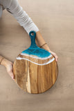 Round Cheese Paddle Acacia Boards