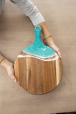 Round Cheese Paddle Acacia Boards