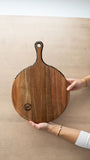Round Cheese Paddle Acacia Boards
