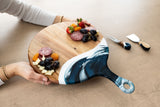 Round Cheese Paddle Acacia Boards