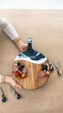 Round Cheese Paddle Acacia Boards