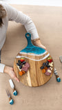Round Cheese Paddle Acacia Boards
